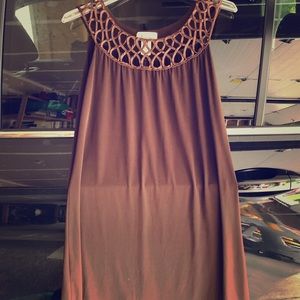 Brown summer slip dress